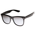 Retro Large Mirrored Lens Horned Rim Sunglasses 9155