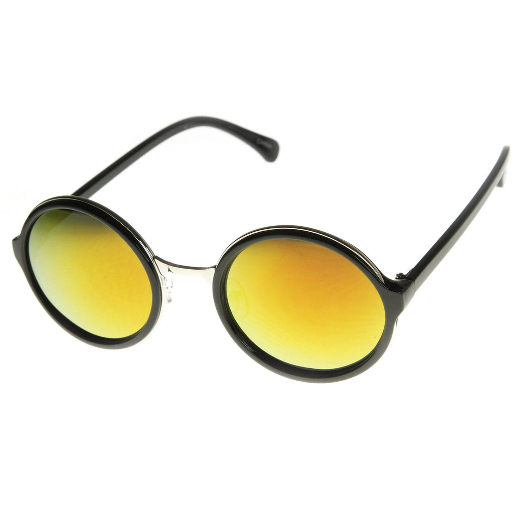 Retro Round Circle Flash Mirror Lens Sunglasses 8929