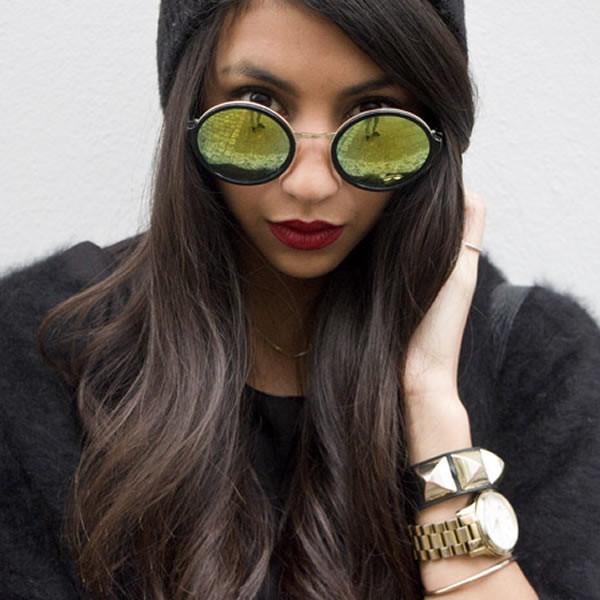 Retro Round Circle Flash Mirror Lens Sunglasses 8929