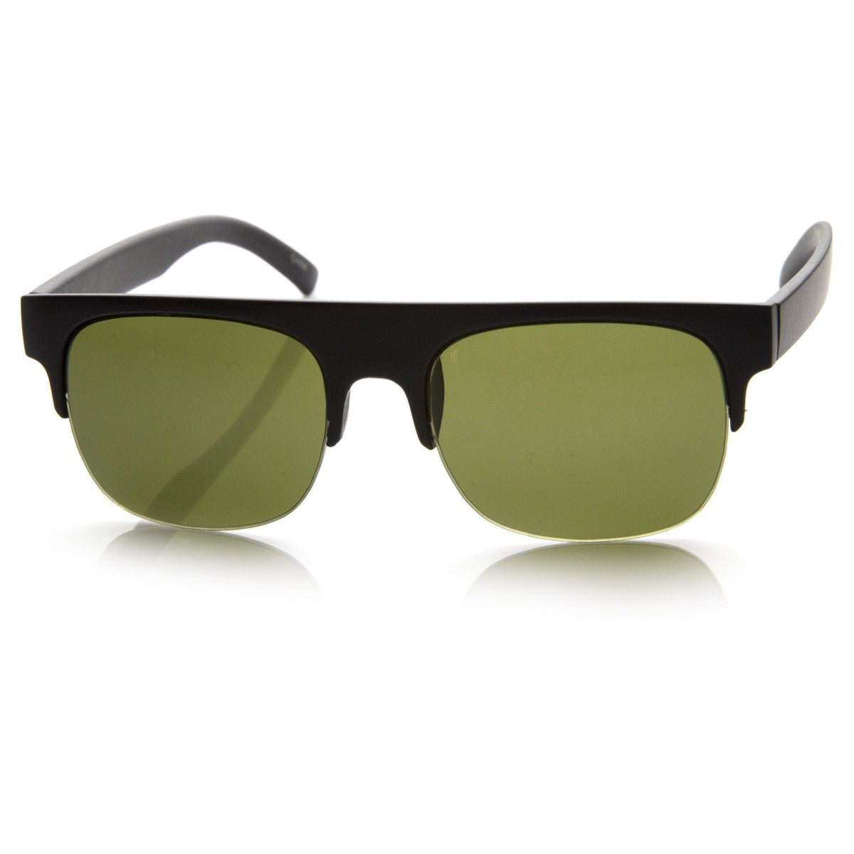 Retro Modern Super Flat Top Horned Rim Sunglasses 8694