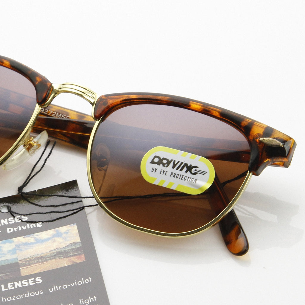 True Vintage Horned Rim Half Frame Sunglasses 7202