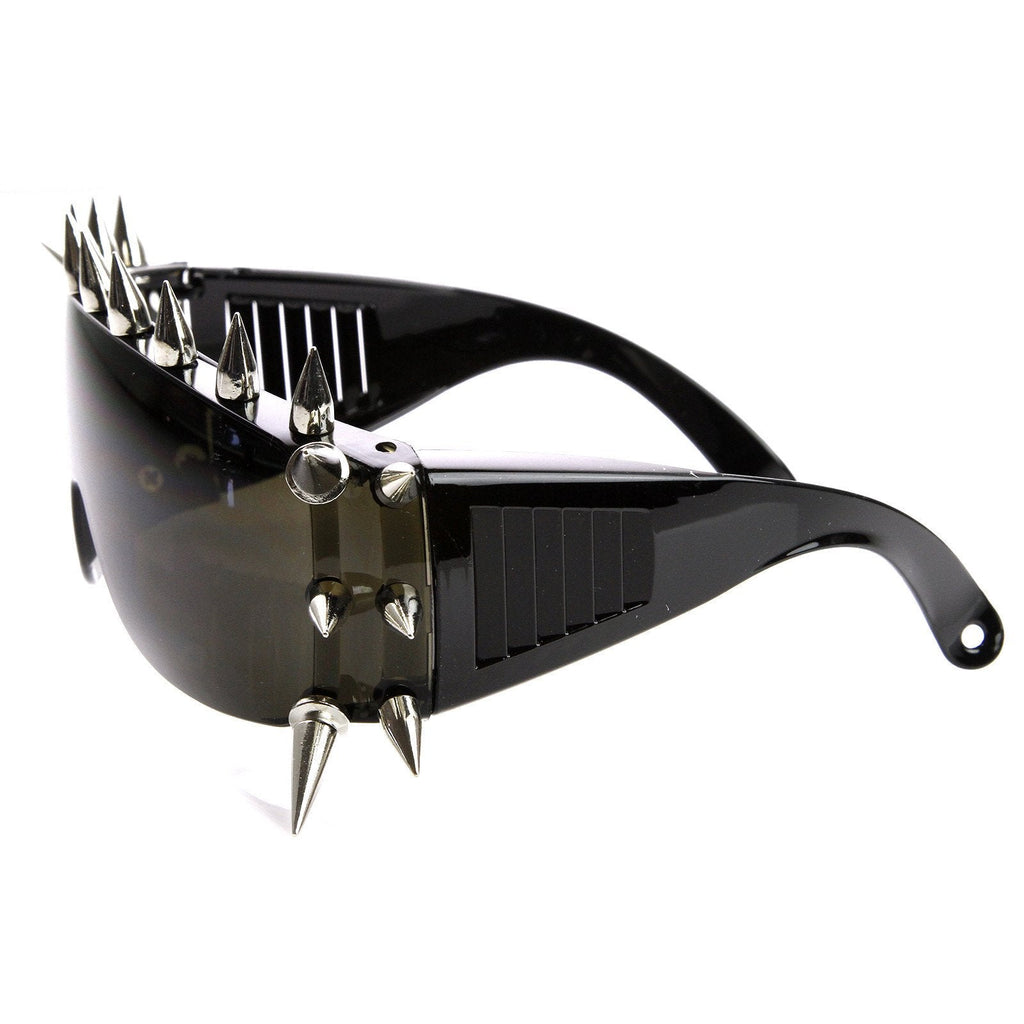 Ultra Punk Spiked Fashion Shield Sunglasses 8886