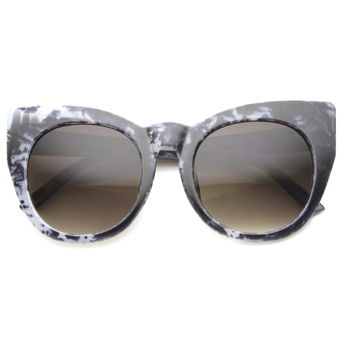 Women's Oversize Cat Eye Marble Print Sunglasses 9973