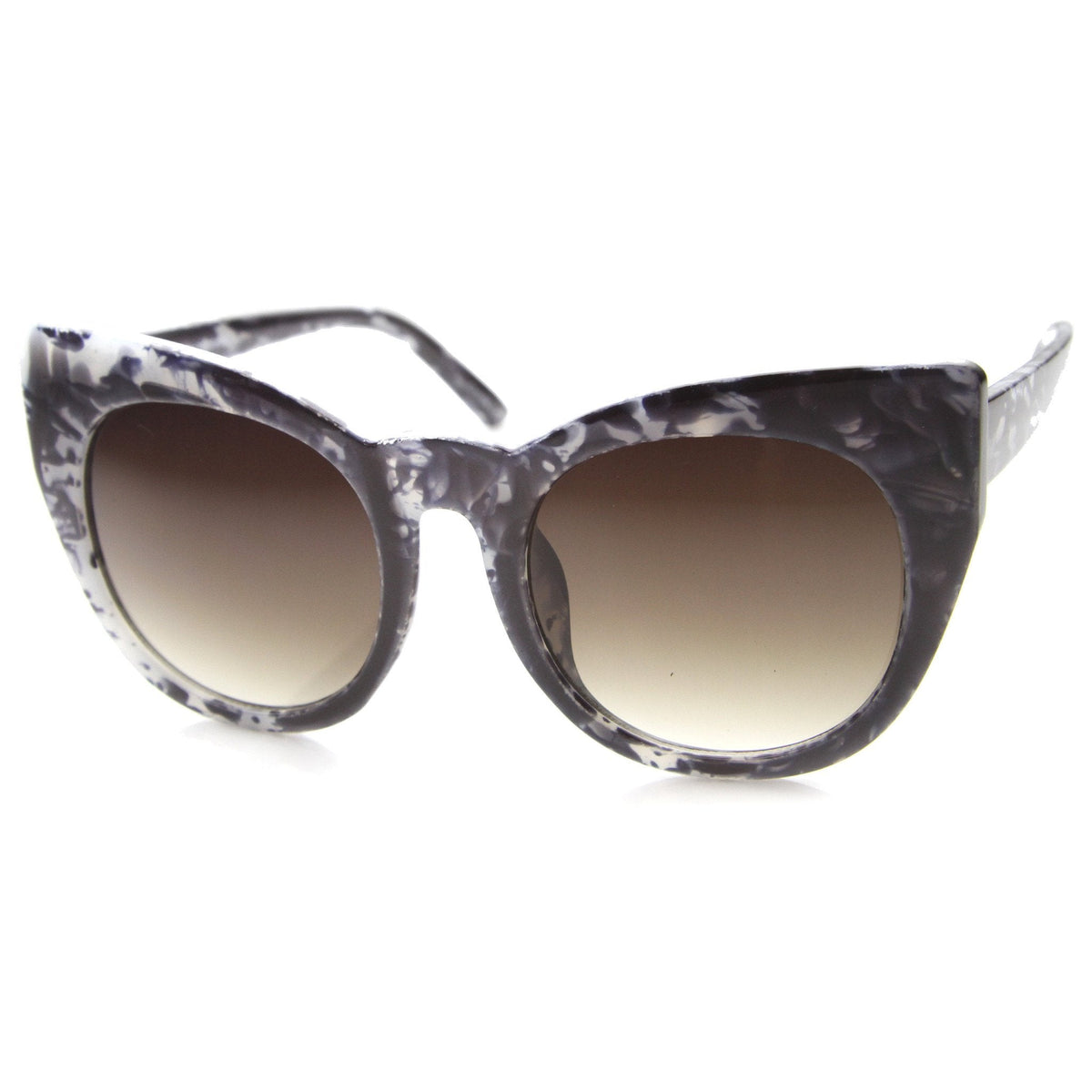 Women's Oversize Cat Eye Marble Print Sunglasses 9973