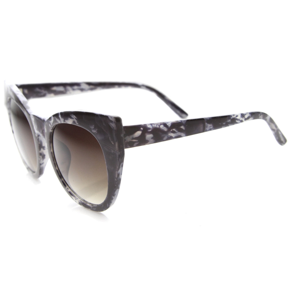Women's Oversize Cat Eye Marble Print Sunglasses 9973
