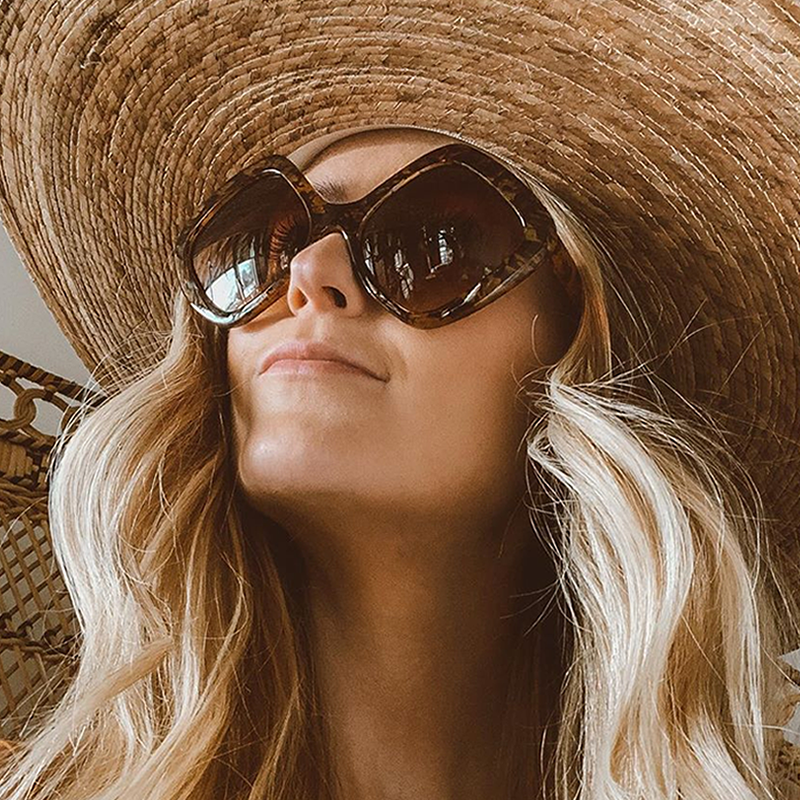 Women's Indie Oversize Diamond Shape Sunglasses 9968
