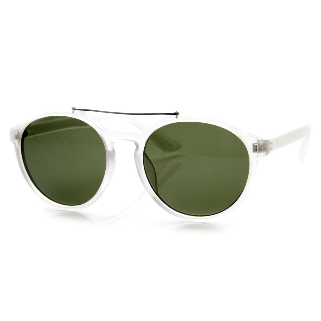 European Fashion Dapper Crossbar Keyhole P3 Rounded Sunglasses 9299