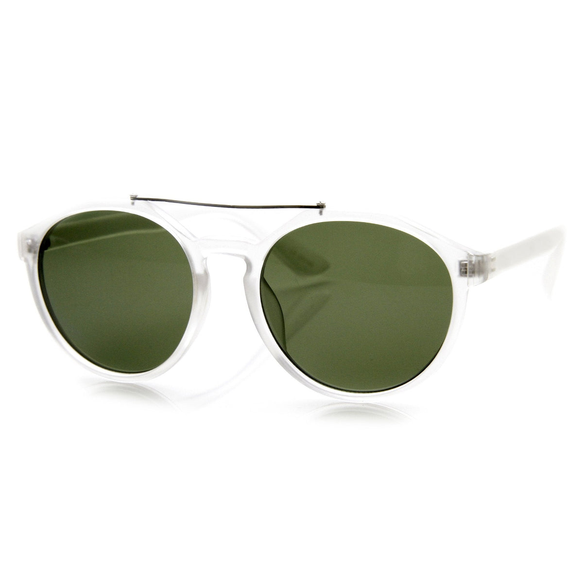 European Fashion Dapper Crossbar Keyhole P3 Rounded Sunglasses 9299