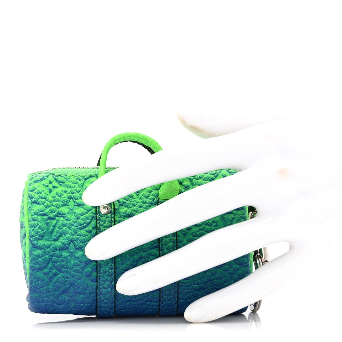 Taurillon Illusion Mini Keepall Earphones Pouch Bleu Vert