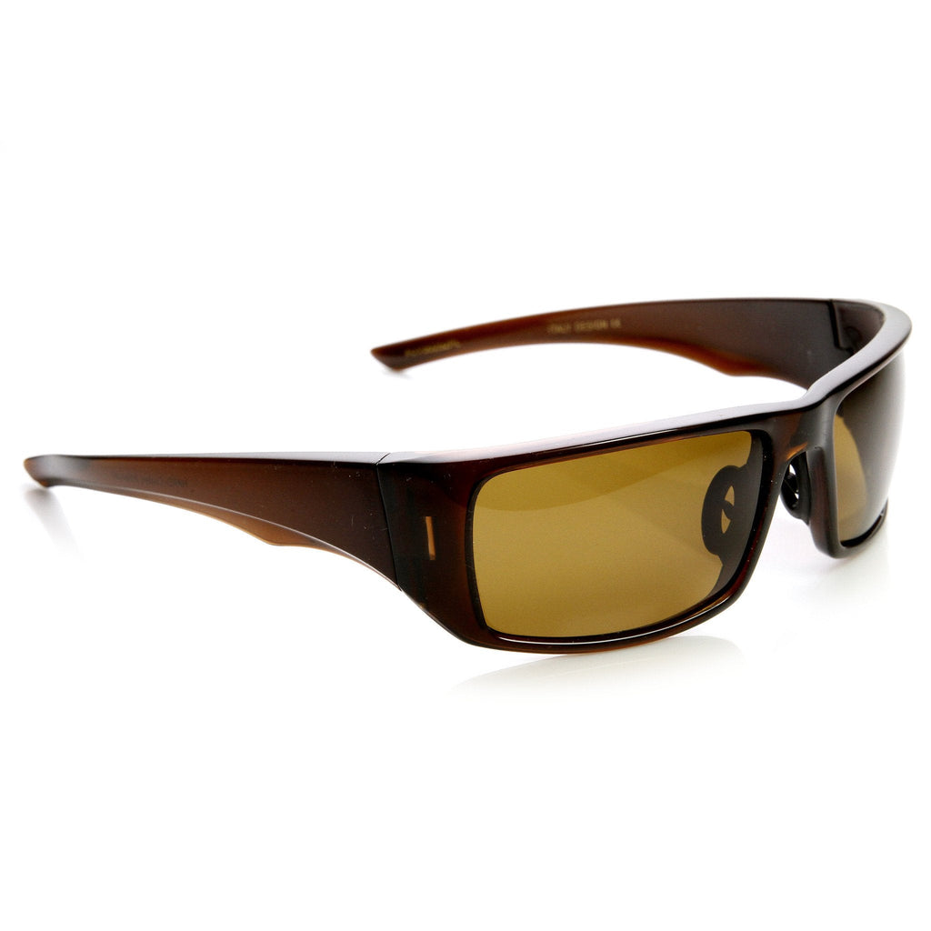 Mens Polarized Wrap Around Action Sports Polarized Sunglasses 9267