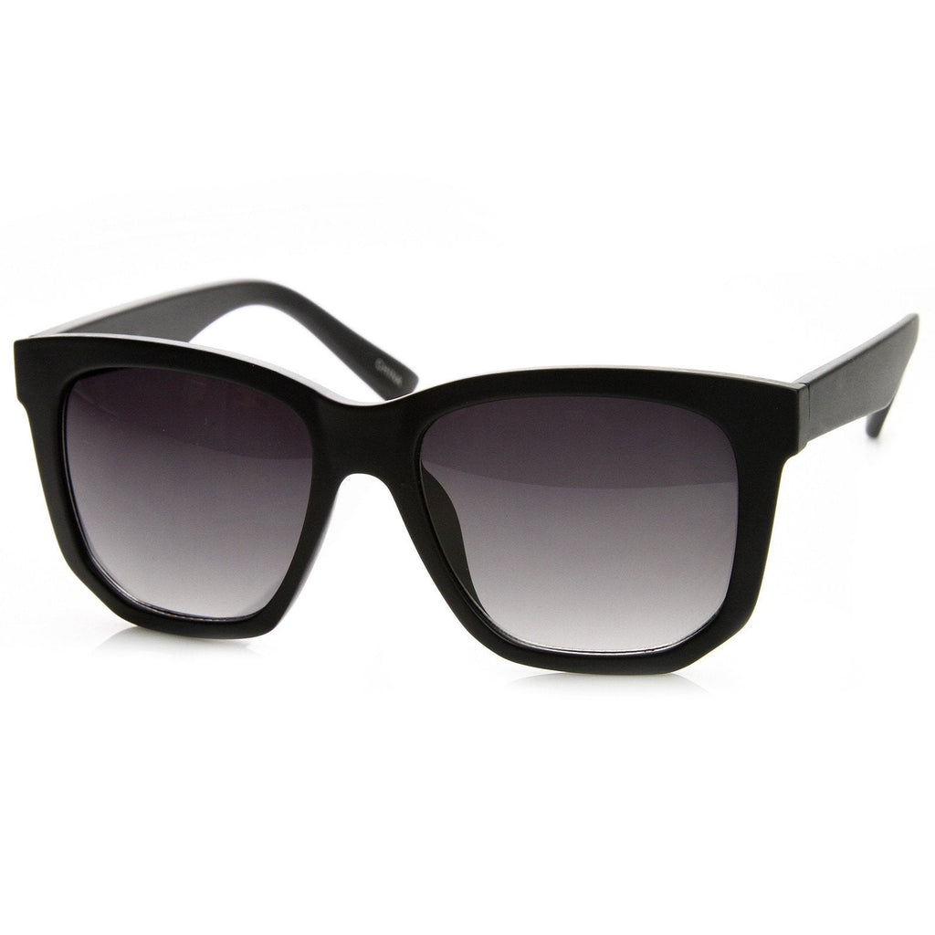 Trendy Thick Frame Fashion Edge Cut Horned Rim Sunglasses 8914