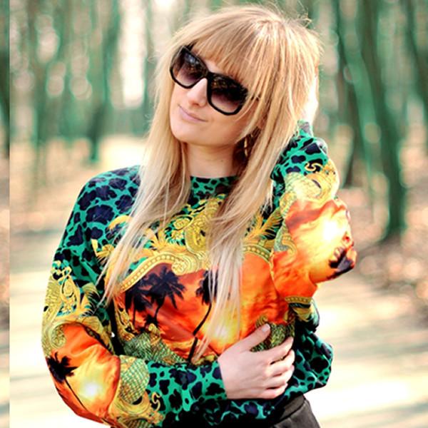 Trendy Thick Frame Fashion Edge Cut Horned Rim Sunglasses 8914