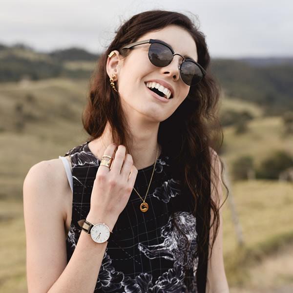 Dapper Vintage Fashion Round Half Frame Sunglasses 9165