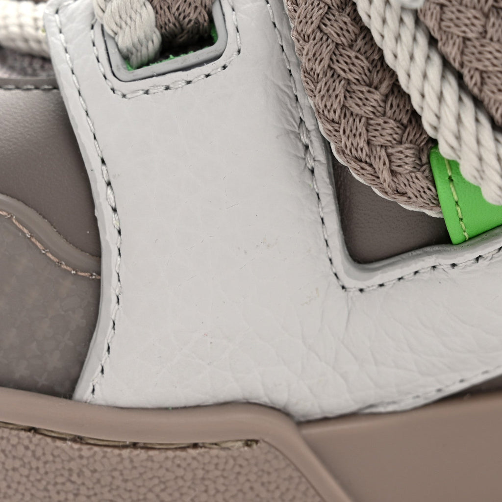 Calfskin Mens LV Skate Sneaker 9 Grey Green