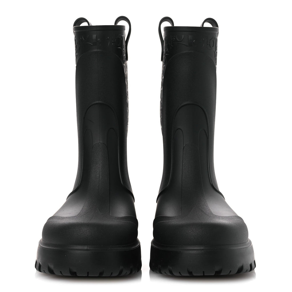 Rubber Oblique Mens Garden Rain Boots 43 Black