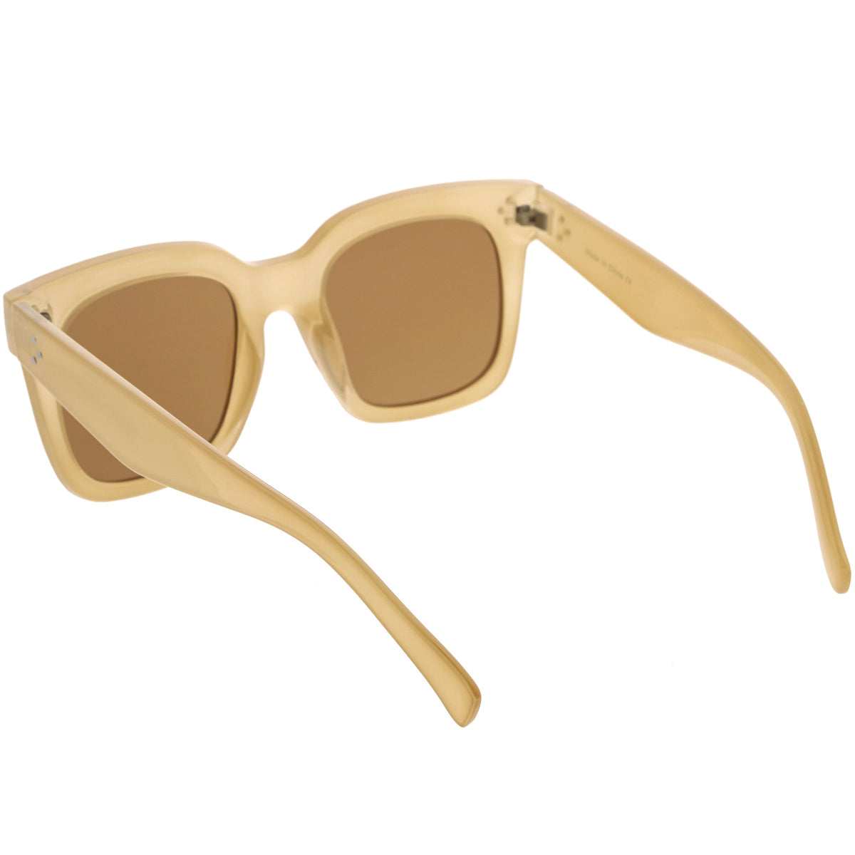 Bold Oversize Horned Rim Flat Lens Sunglasses A101