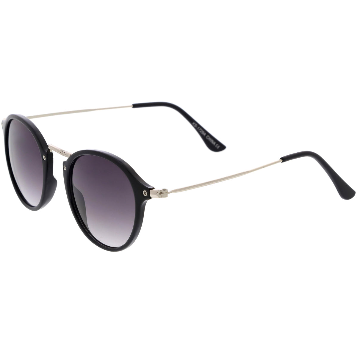 Vintage Dapper Horned Rim Round Sunglasses A195