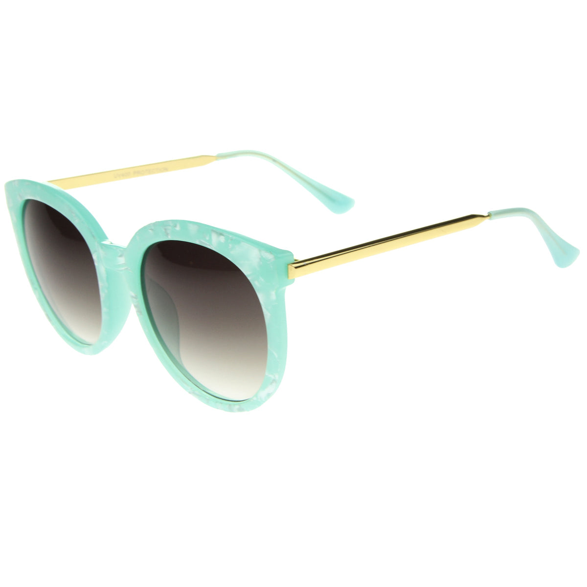 Women's Oversize Round Marble Cat Eye Sunglasses A241