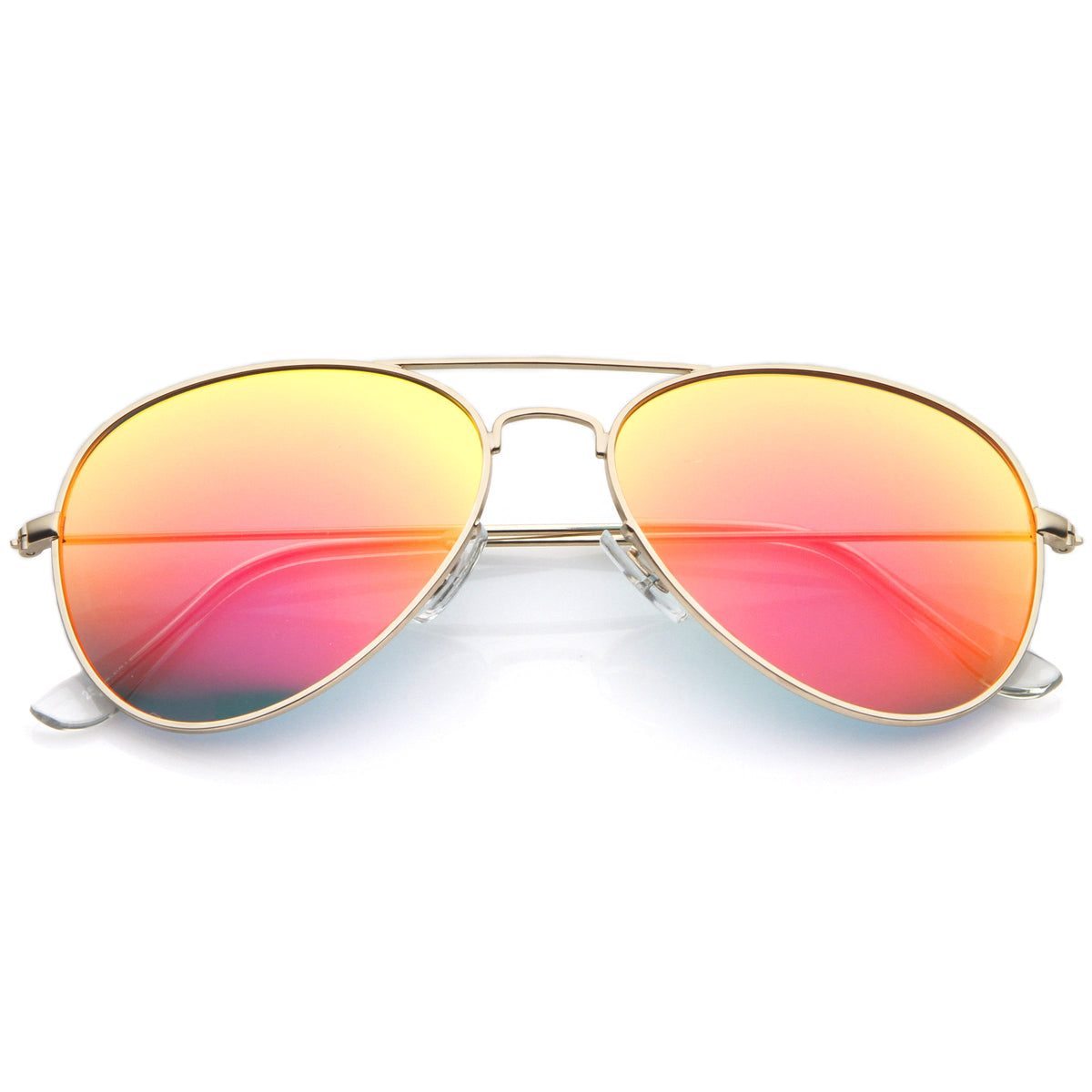 Premium Nickel Plated Frame Multi-Coated Mirror Lens Aviator Sunglasses A284
