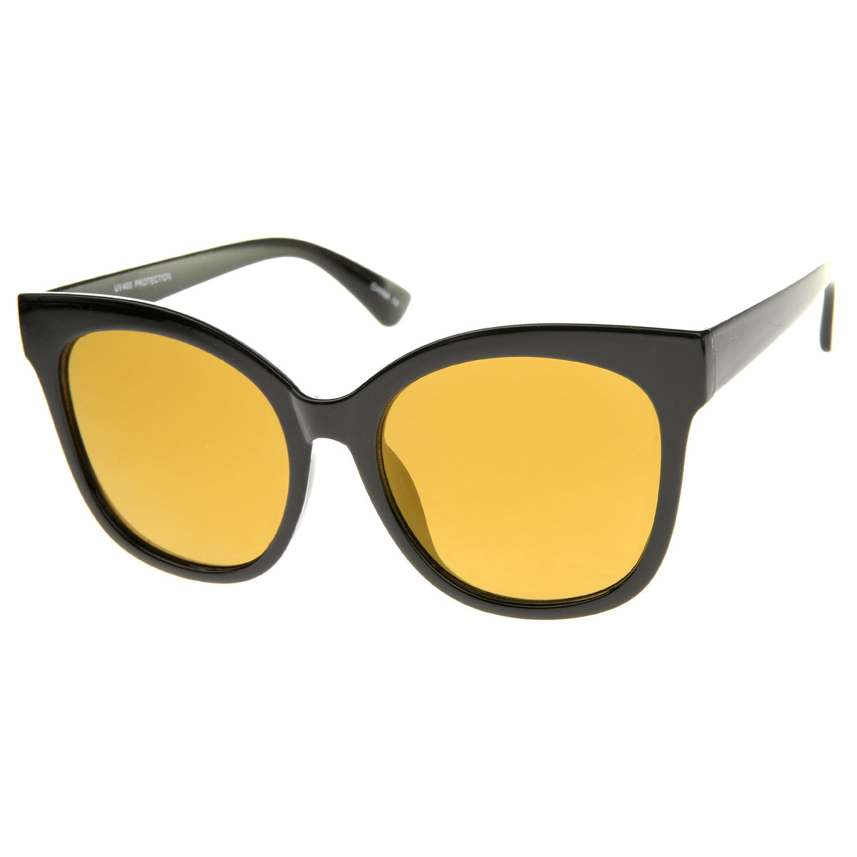 Oversize Women's Mirrored Flat Lens Cat Eye Sunglasses A337