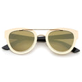 Modern Laser Cut Metal Crossbar Sunglasses A347