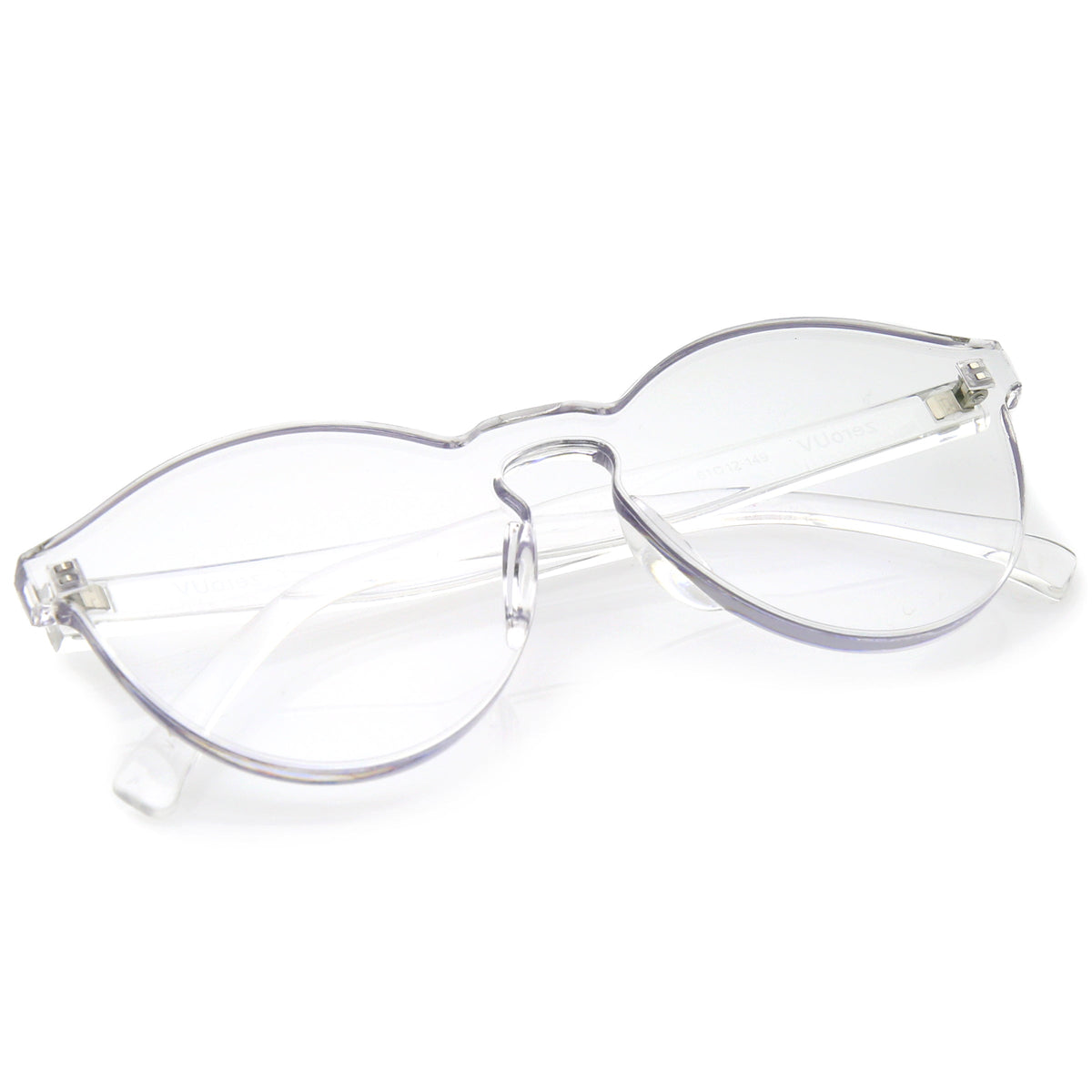 Rimless Monoblock Cut PC Color Lens Rimless Sunglasses A368