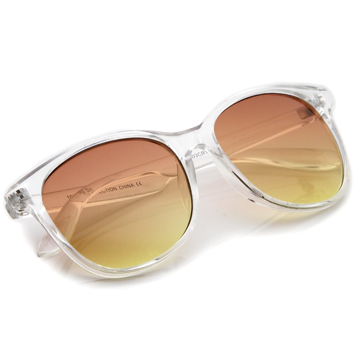 Retro Horned Rim Gradient Flat Lens Sunglasses A461