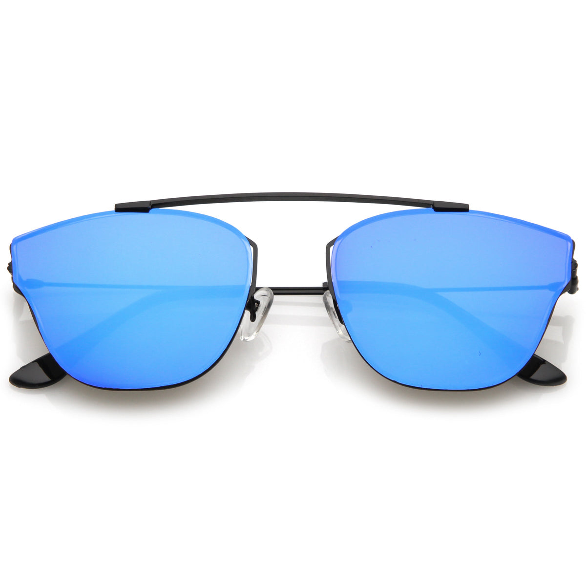 Ulture Slim Modern metal Crossbar Mirror Flat Lens Sunglasses A652