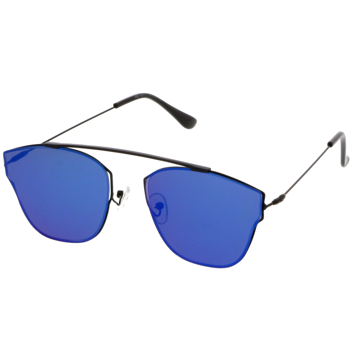 Ulture Slim Modern metal Crossbar Mirror Flat Lens Sunglasses A652