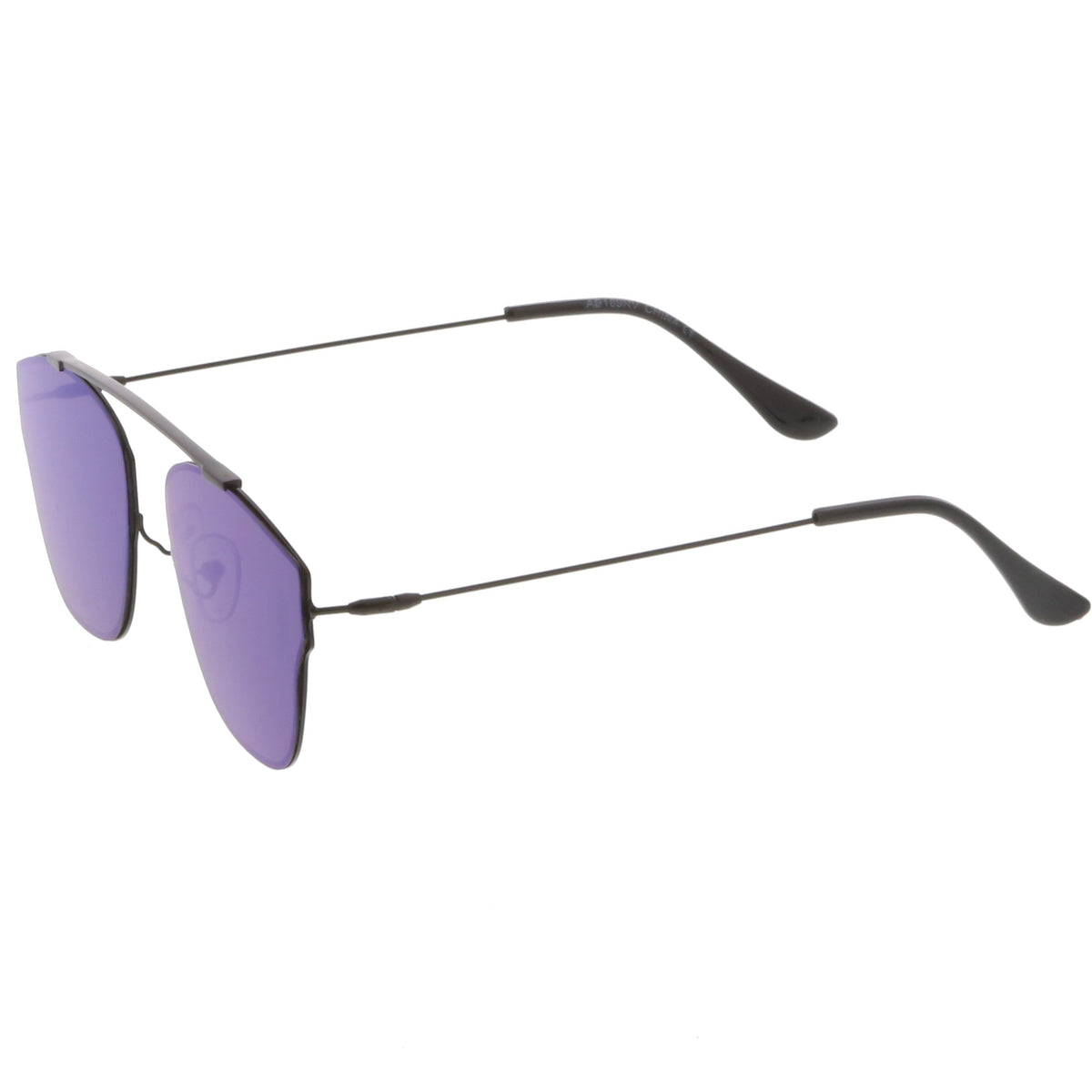 Ulture Slim Modern metal Crossbar Mirror Flat Lens Sunglasses A652
