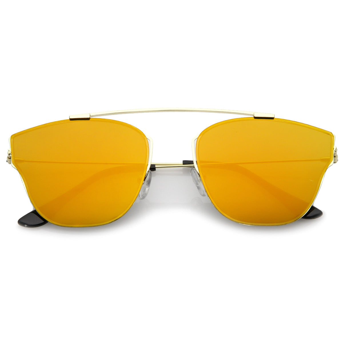 Ulture Slim Modern metal Crossbar Mirror Flat Lens Sunglasses A652