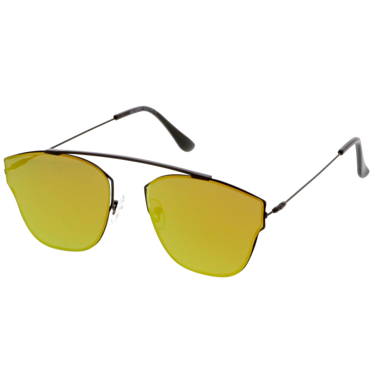 Ulture Slim Modern metal Crossbar Mirror Flat Lens Sunglasses A652