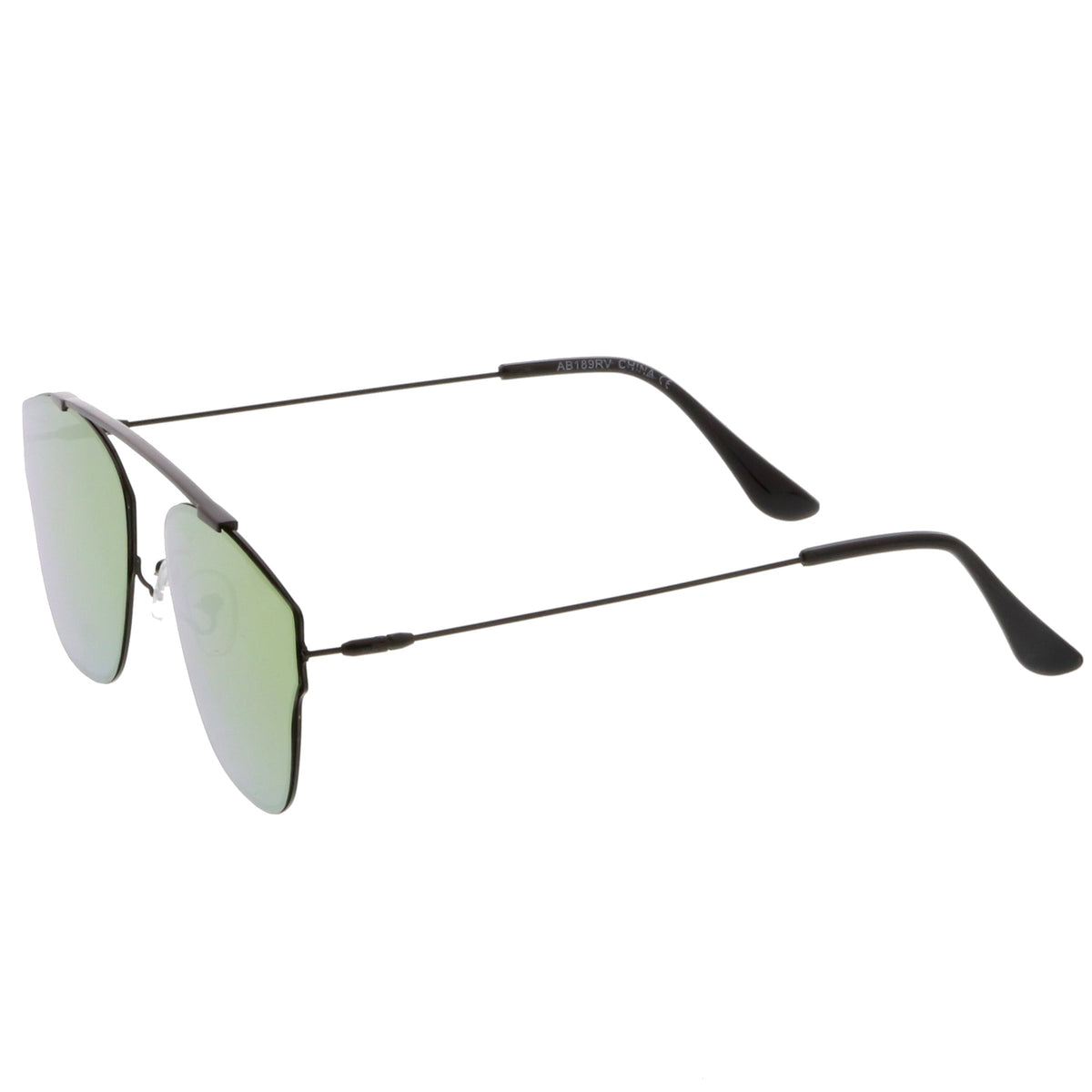 Ulture Slim Modern metal Crossbar Mirror Flat Lens Sunglasses A652