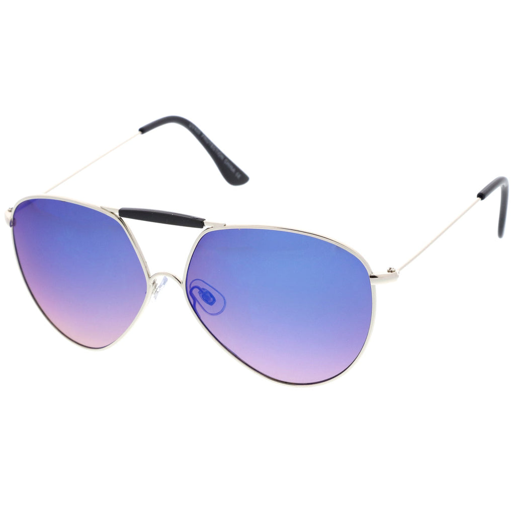 Retro Modern Oversize Flat Lens Aviator Sunglasses A735