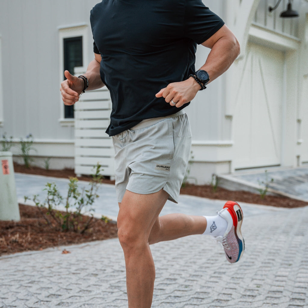 Training Short - Heather Light Grey