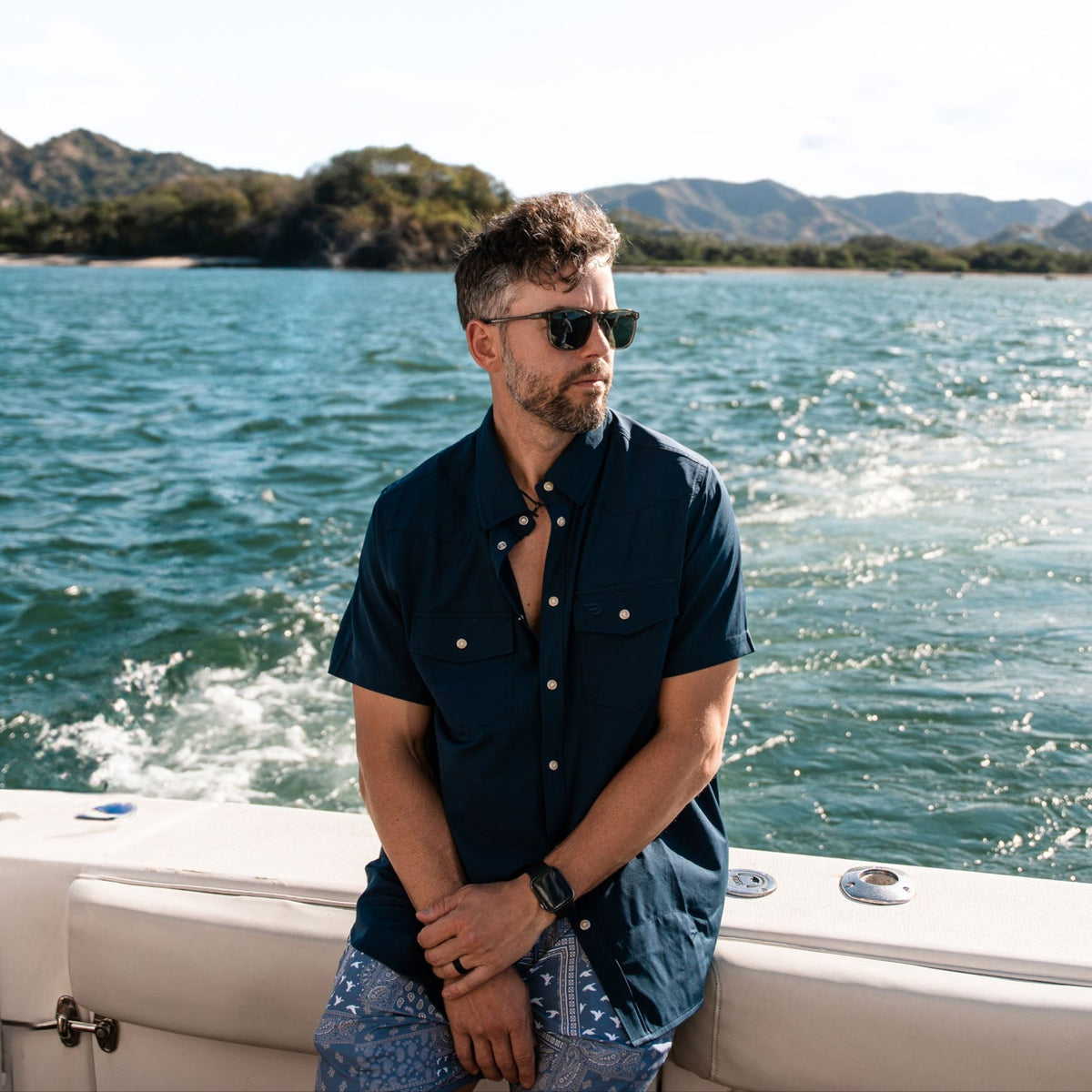Performance Western Shirt - Navy