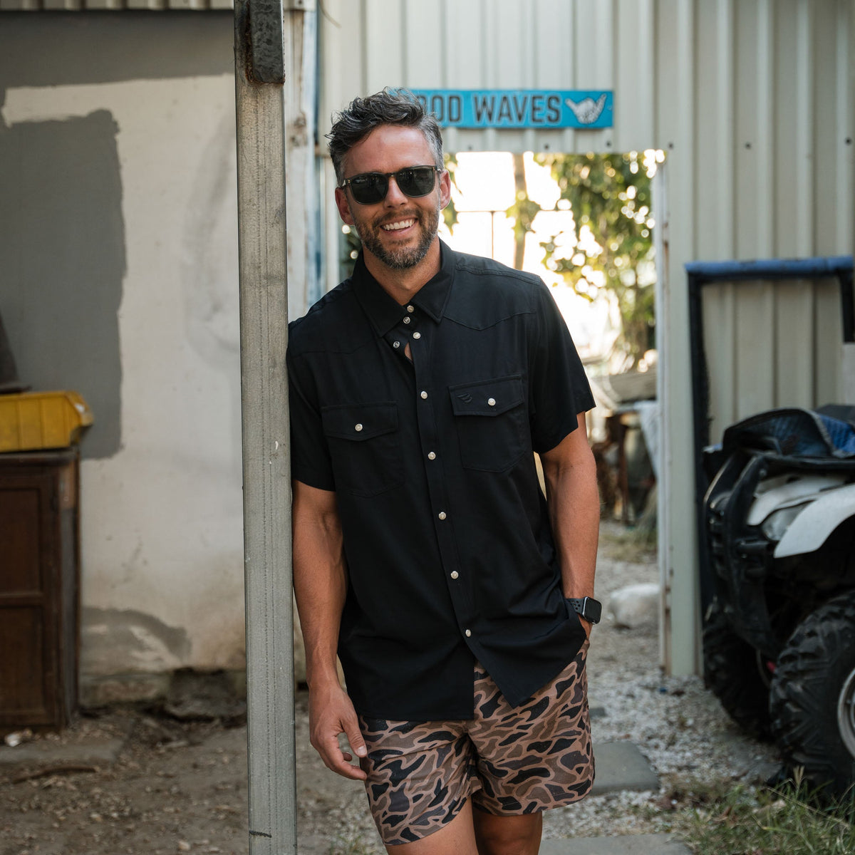 Performance Western Shirt -  Black