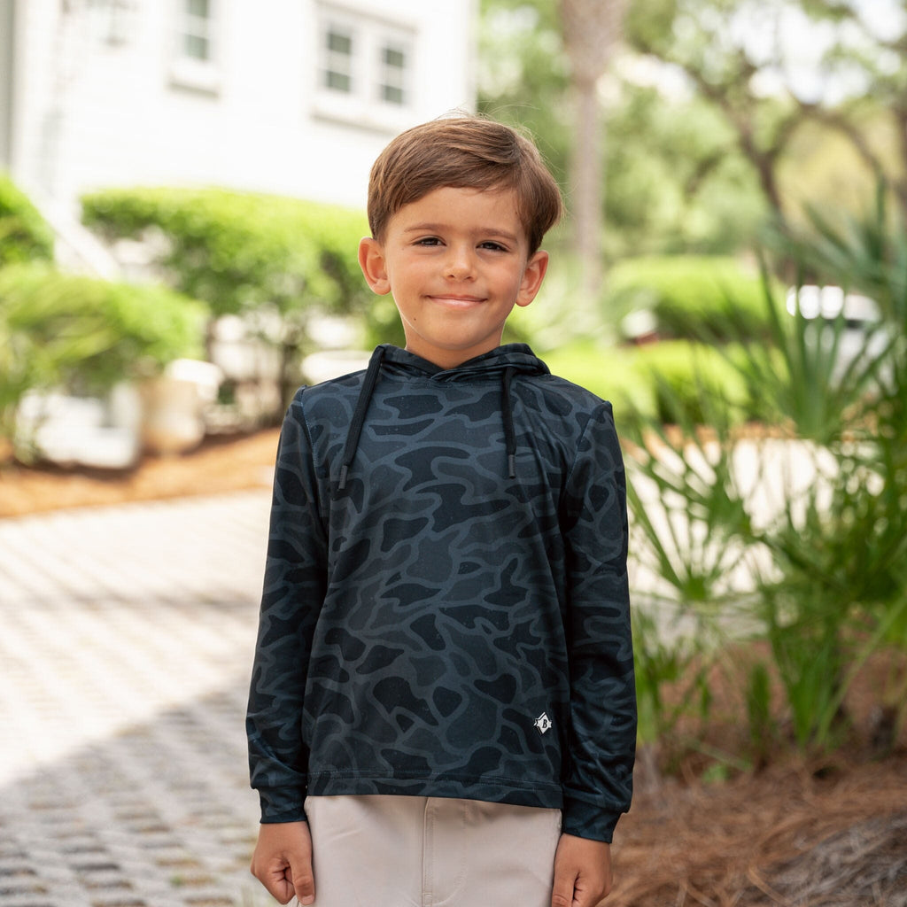 Youth Performance Hoodie - Black Camo