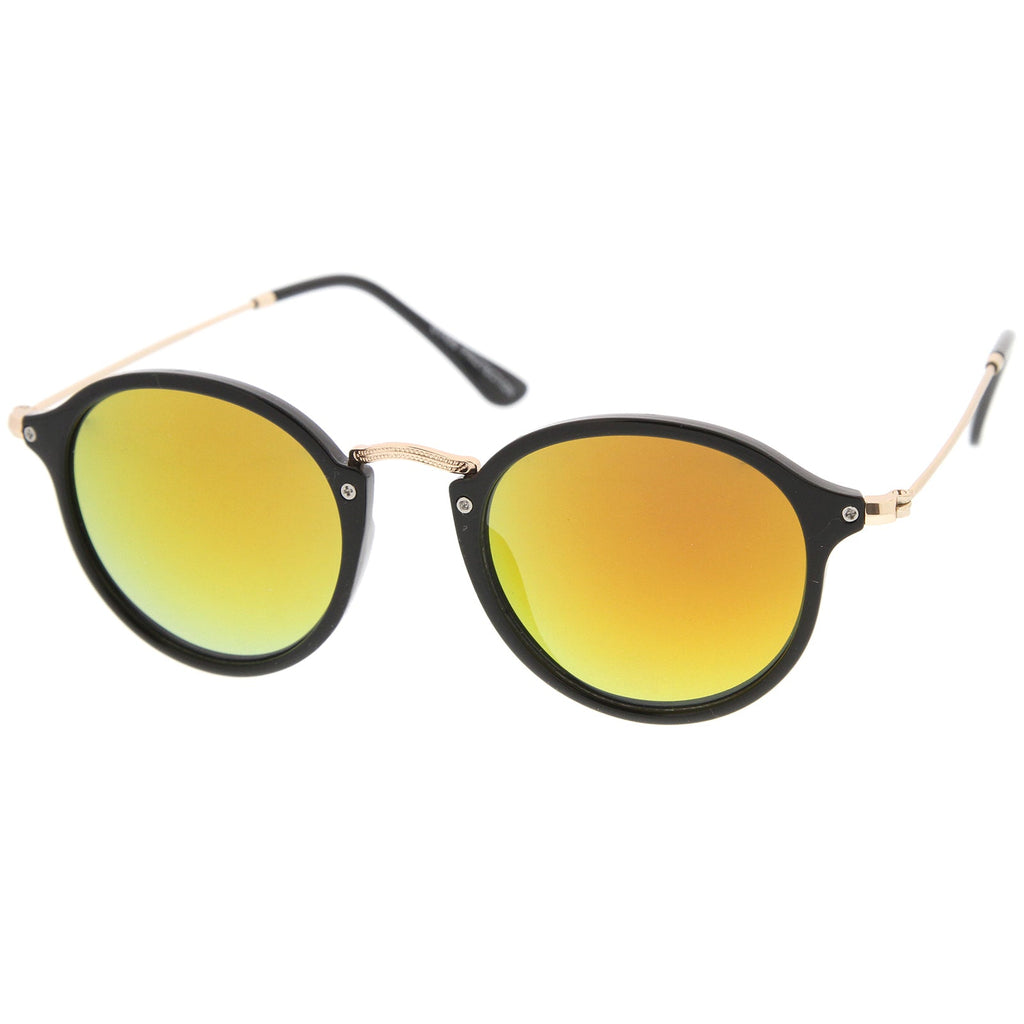 Steampunk Dapper Mirrored Round Lens Sunglasses A774
