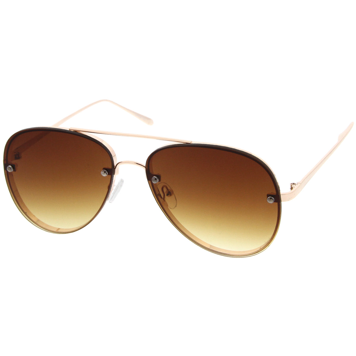 Modern Rimless Flat Lens Aviator Sunglasses 60mm A848