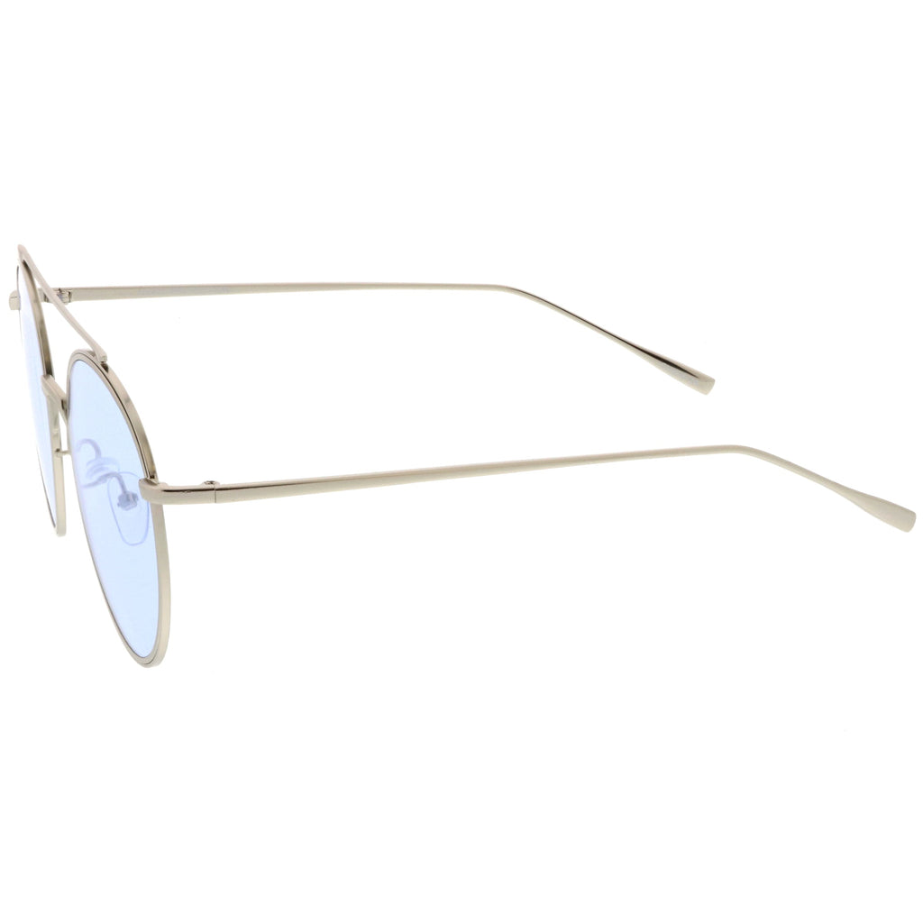 Modern Slim Round Color Tone Aviator Sunglasses A871
