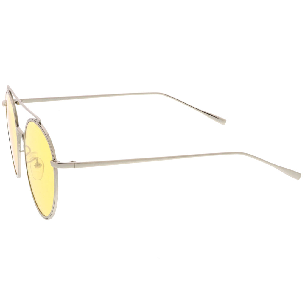 Modern Slim Round Color Tone Aviator Sunglasses A871