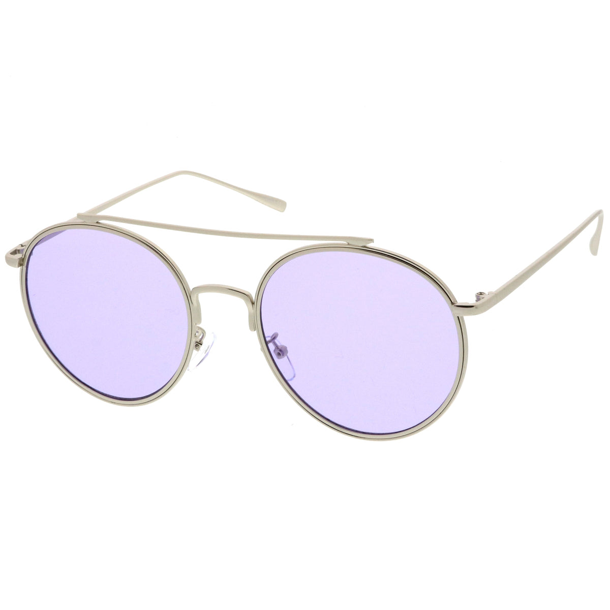 Modern Slim Round Color Tone Aviator Sunglasses A871