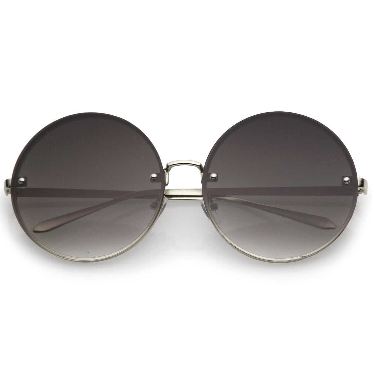 Women's Retro Oversize Round Flat Lens Sunglasses A893