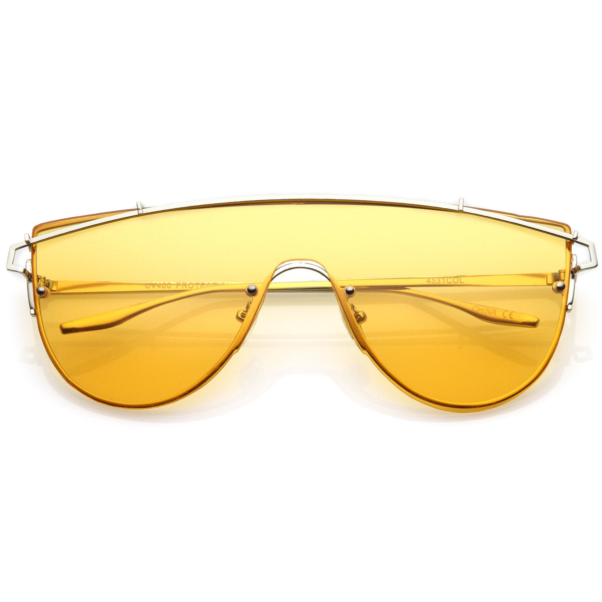 Retro Modern Flat Top Shield Sunglasses A908