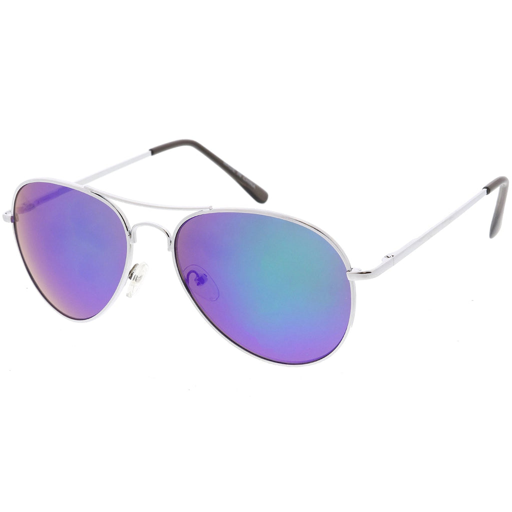 Zerouv Full Gold Frame Flash Color Mirrored Lens Sunglasses 1486