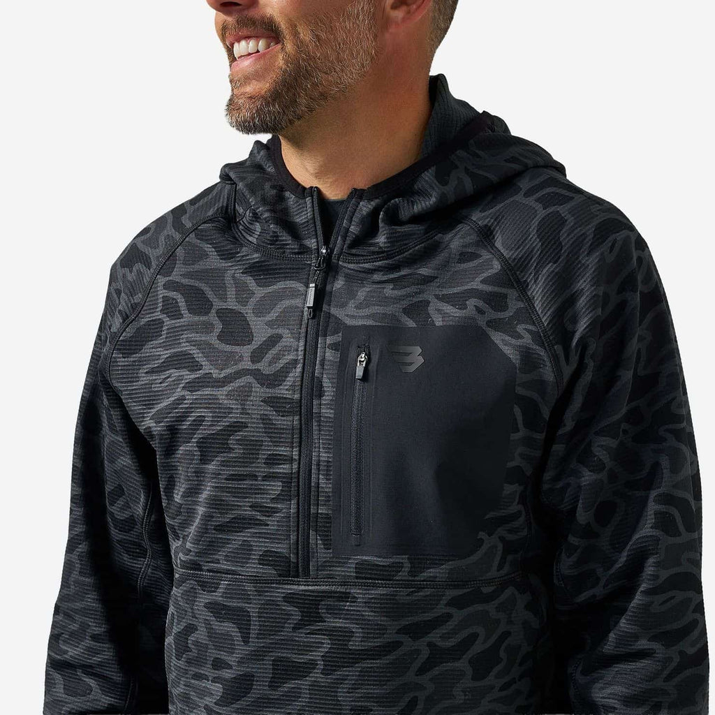 Blaze Tech - Quarter Zip - Black Camo