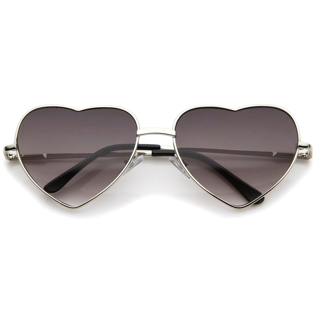 Womens Cute Metal Heart Shape Fashion Sunglasses 8796