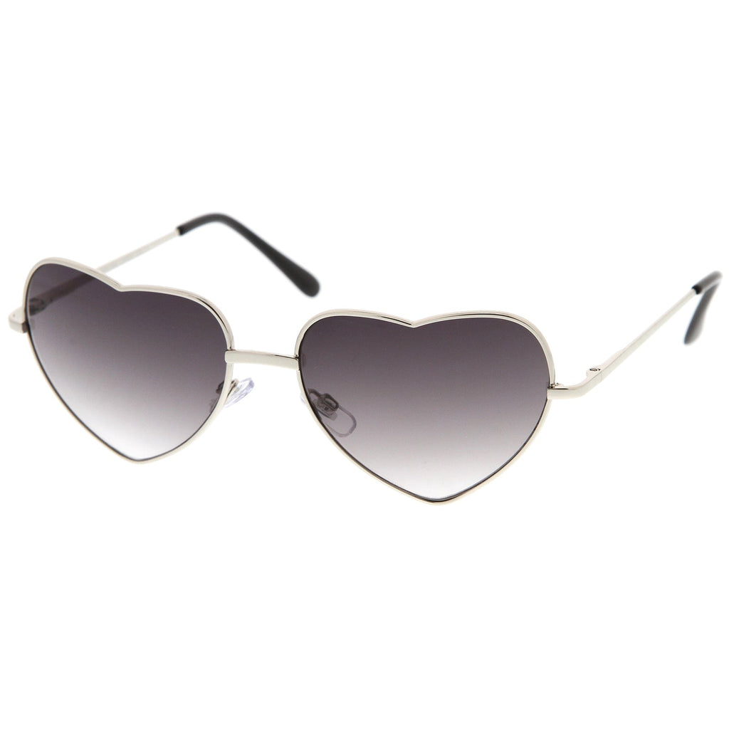 Womens Cute Metal Heart Shape Fashion Sunglasses 8796