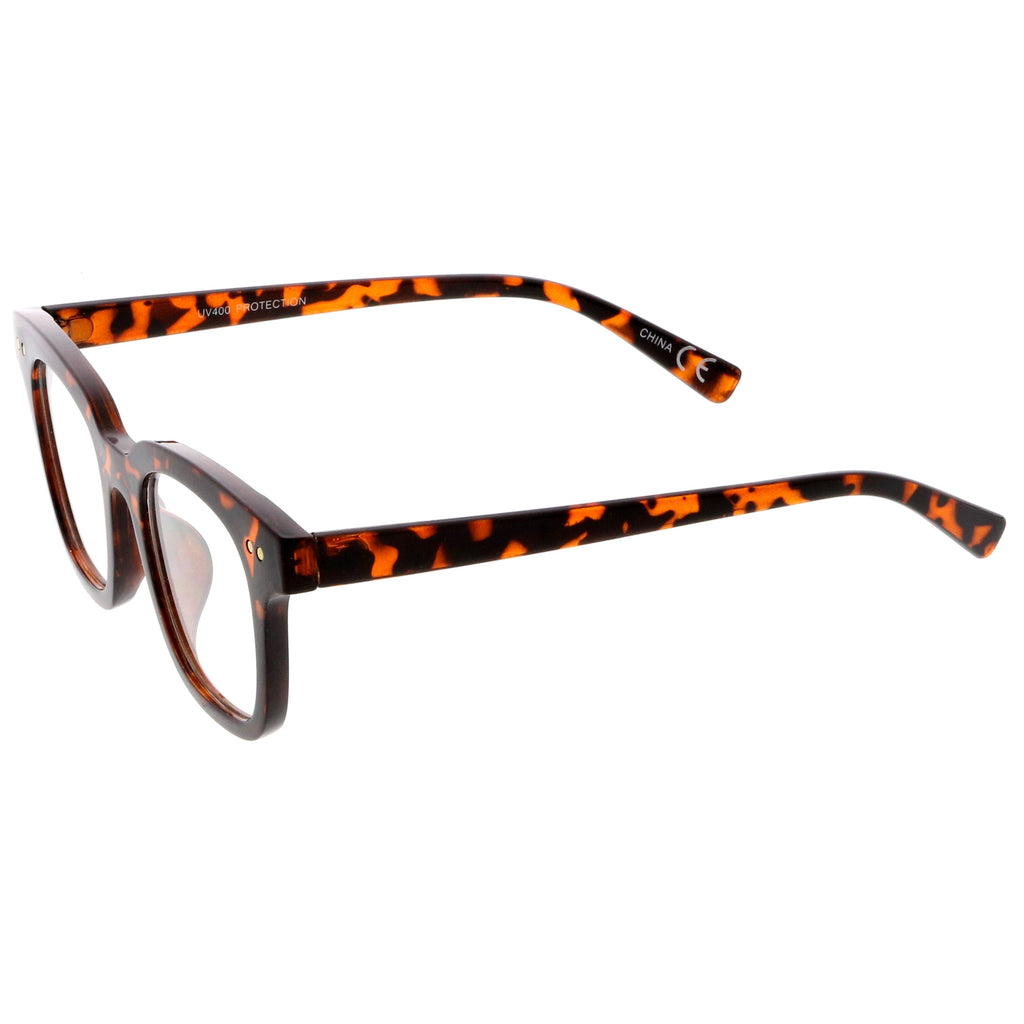 Everyday Modern Square Horn Rimmed Blue Light Blocking Clear Lens Glasses C070